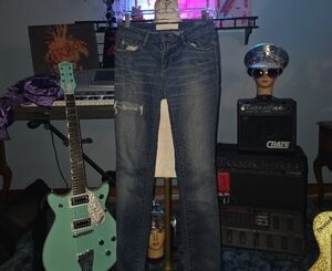 Marc By Marc Jacobs Distressed Blue Skinny Jeans